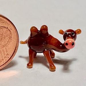 Authentic Murano glass Camel figurine. I make miniatures in Venice since 1974