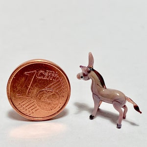 Genuine Murano glass donkey collectible miniature. See figurines and glass sculptures made by me in Venice image 2