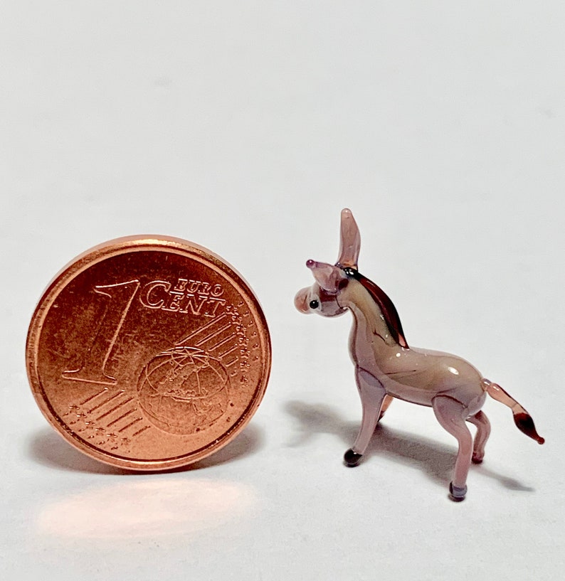 Genuine Murano glass donkey collectible miniature. See figurines and glass sculptures made by me in Venice image 2