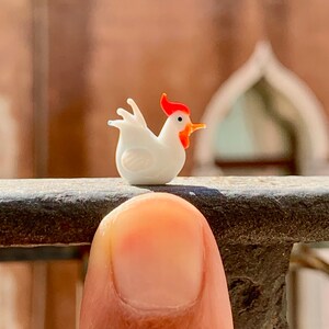 Murano glass chicken miniature made in Venice image 4