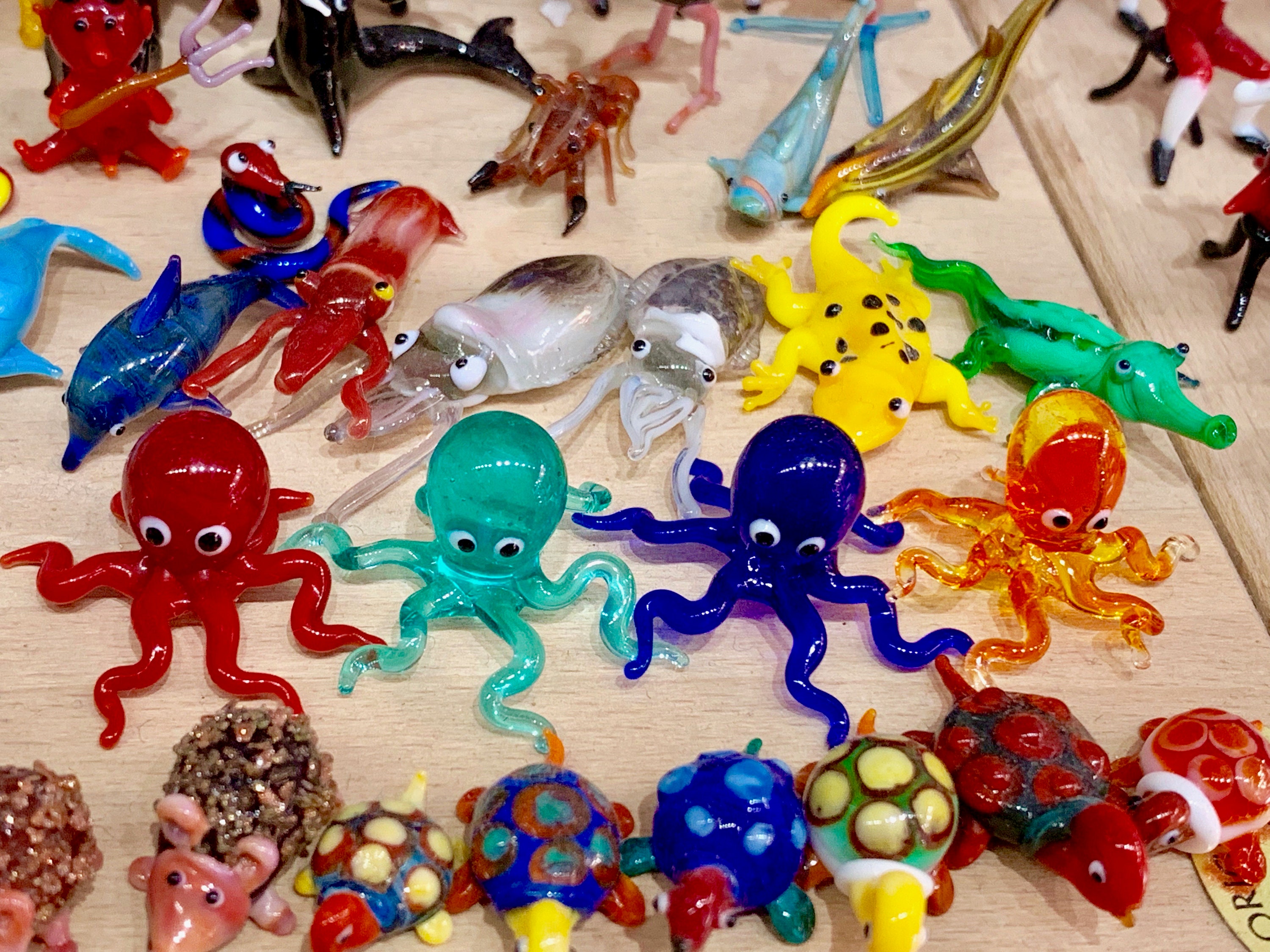 Little Goose, Micro Glass Animal Figurine, Sculpture, Statuette