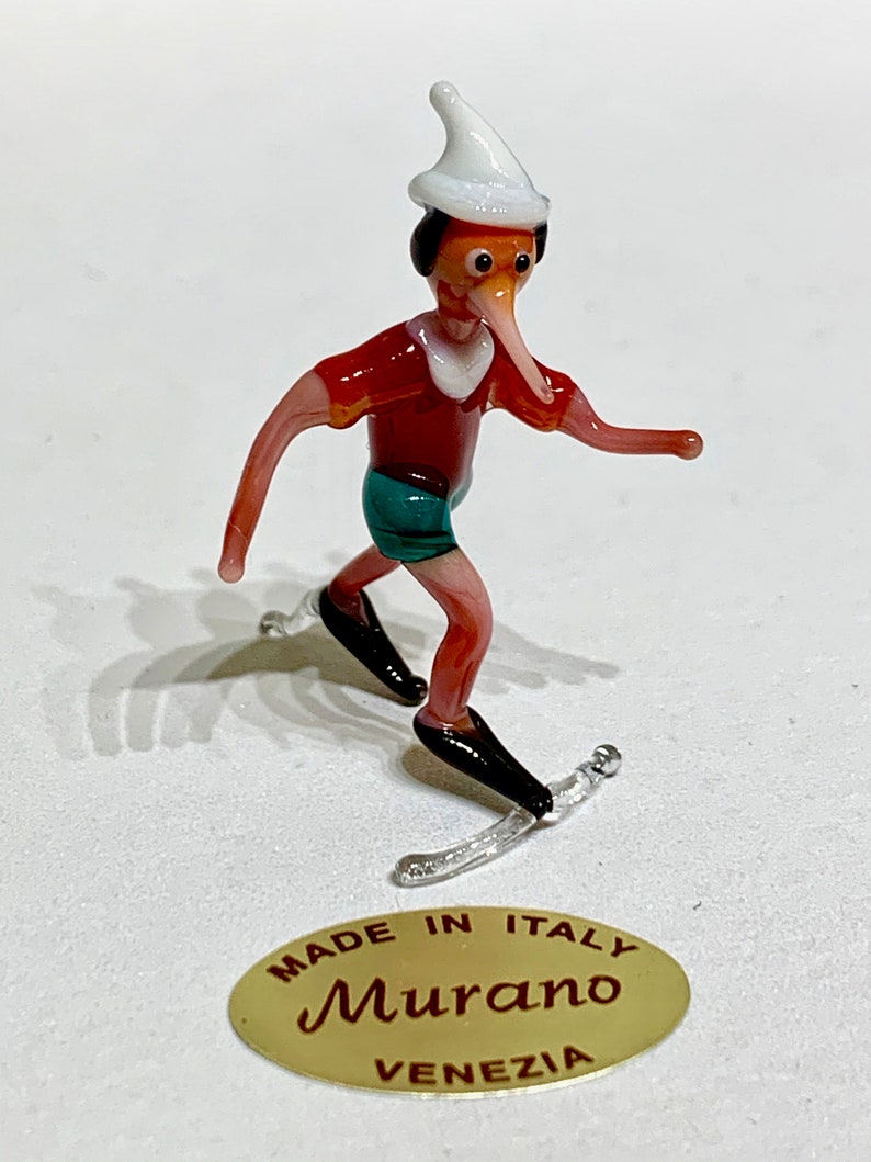 Pinocchio, figurine en verre de Murano à Venise par Umberto Ragazzi, voir mes miniatures et statuettes image 6