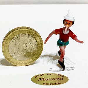 Pinocchio, figurine en verre de Murano à Venise par Umberto Ragazzi, voir mes miniatures et statuettes image 5