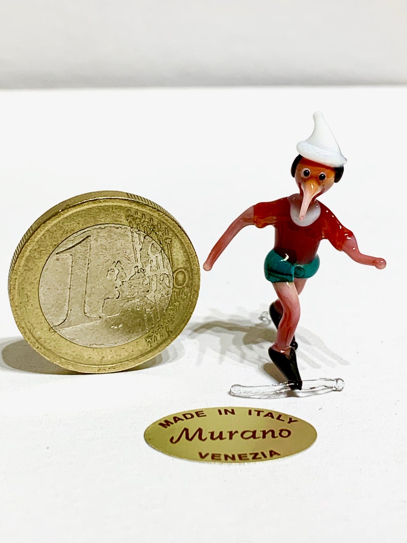 Pinocchio, figurine en verre de Murano à Venise par Umberto Ragazzi, voir mes miniatures et statuettes image 5