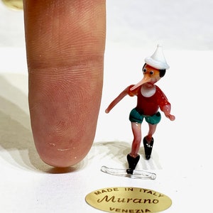 Pinocchio, figurine en verre de Murano à Venise par Umberto Ragazzi, voir mes miniatures et statuettes image 7