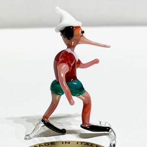 Pinocchio, figurine en verre de Murano à Venise par Umberto Ragazzi, voir mes miniatures et statuettes image 4