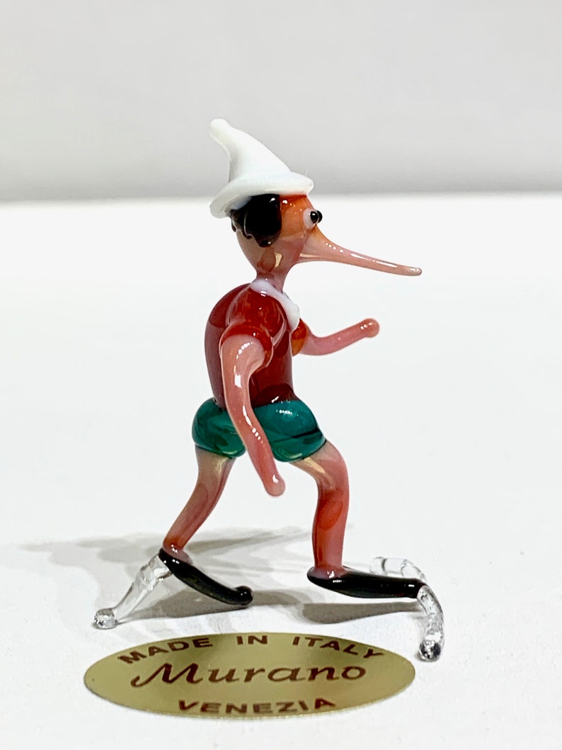 Pinocchio, figurine en verre de Murano à Venise par Umberto Ragazzi, voir mes miniatures et statuettes image 4