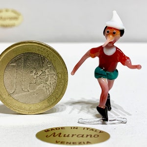 Pinocchio, figurine en verre de Murano à Venise par Umberto Ragazzi, voir mes miniatures et statuettes image 2