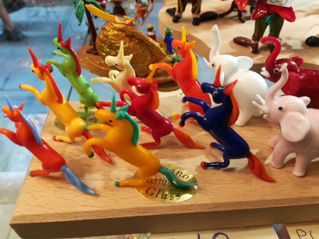 Murano Glass Unicorn Lampworked in Venice See My Sculptures Etsy