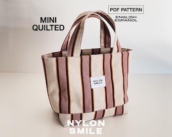 Mini Quilted Bag Pattern | PDF Sewing Pattern | Quilted Tote Bag | Padded Bag | Digital download | NIZA