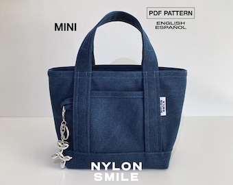 Naaipatroon voor een mini-draagtas | PDF-patroon voor een mini-draagtas | Kleine canvas tas | Digitale download | JUNO