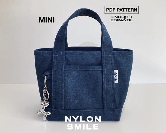 Patrón de Costura Mini Tote | Patrón PDF Mini Tote Bag | Bolso de Lona Pequeño | Descarga Digital | JUNO