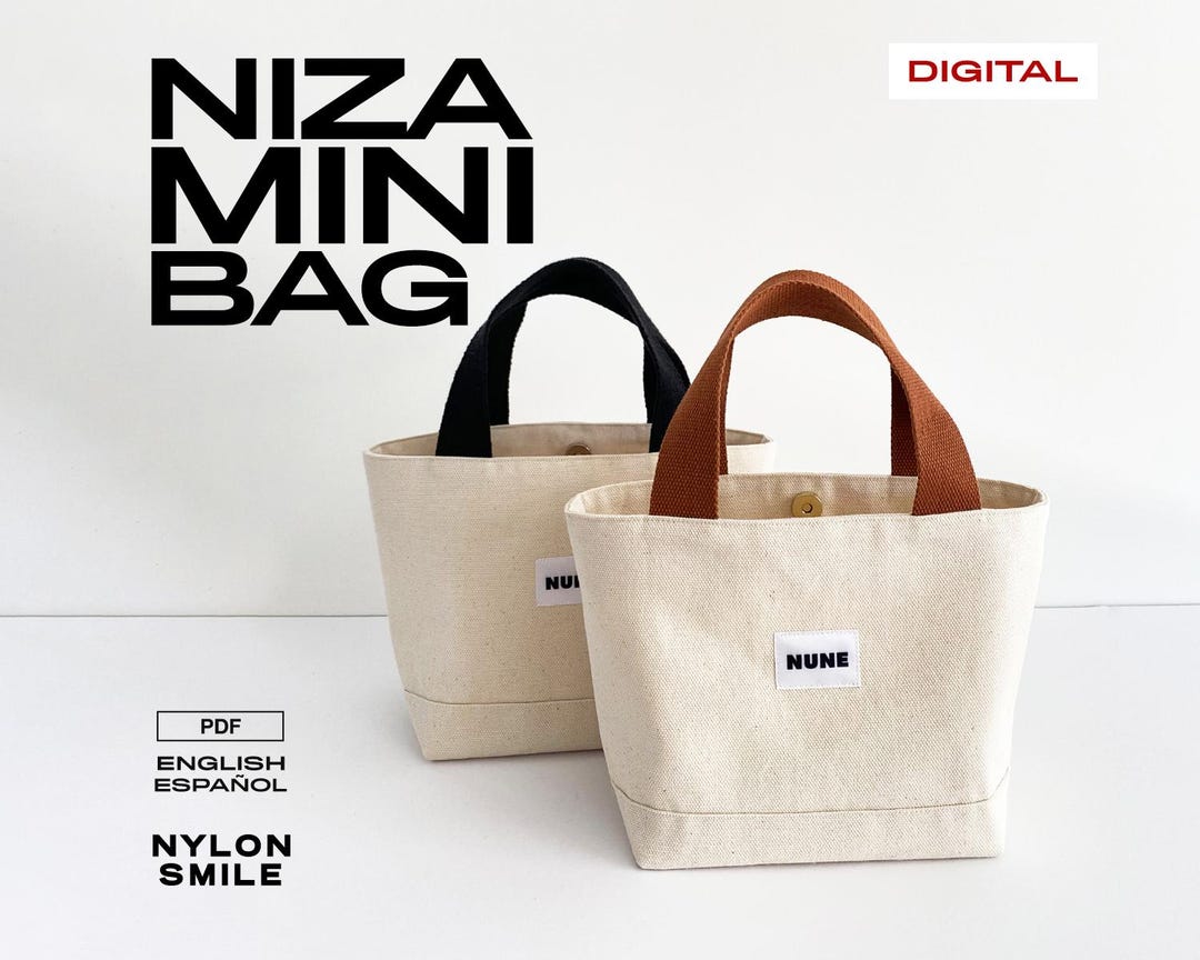 Mini Tote Bag Sewing Pattern, Small Handbag Pattern, PDF Pattern for a ...