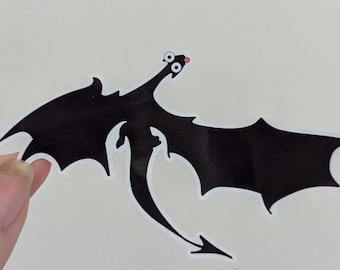 Derp Dragon number 2 | silhouette | dragon in flight | waterproof | vinyl | laminated