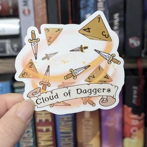 D&D Nuvem de adagas | Bruxo, bardo, mago, feiticeiro | várias cores | masmorras e dragões | Feitiço DND | à prova d'água