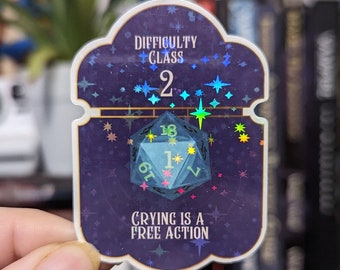 Att gråta är en fri handling | bg3-inspirerad | vattenfast | glitter, holografisk eller glansig