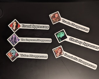 Custom Character Approval/Disapproval Stickers