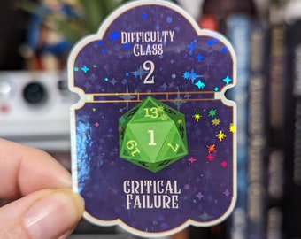 Critical failure | bg3 inspired | glossy