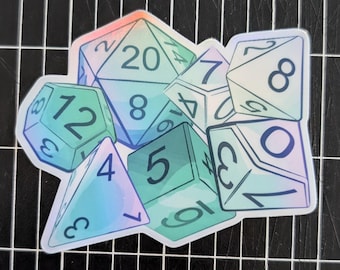 Tärningsset-klistermärken | Daggerheart, Dungeons and Dragons tärningsset | TTRPG | D20, D12, D6, D10 | hopp och rädsla