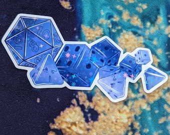 Multi Dice Sticker | Blue