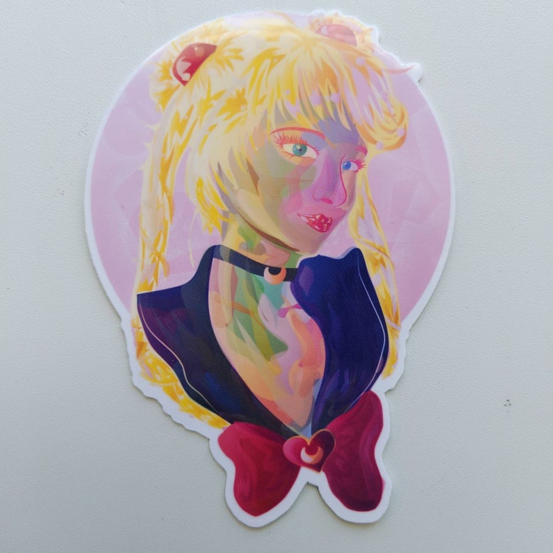 Watercolor style Sailor Moon Sticker