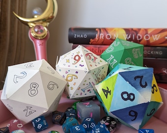 UTSKRIVBARA Pappers D20 Rullbara Tärningar - Digital Produkt
