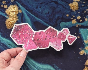 Multi Dice Sticker | pink
