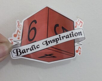 D&D Bardisk Inspiration | Warlock | flera färger | Dungeons and Dragons | DND-besvärjelse | vattentät