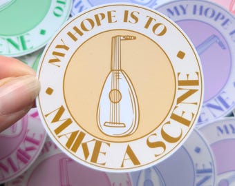 Daggerheart Bard make a scene sticker | Sparkle, holographic, glossy  | 6 Colors, Critical roll - hope ability