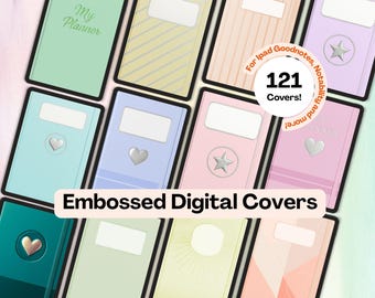Embossed Digital Planner Cover Bundle, Planner Organizer Journal Notebook Cover, for Notability Goodnotes Ipad, Minimalist Aesthetic Cover