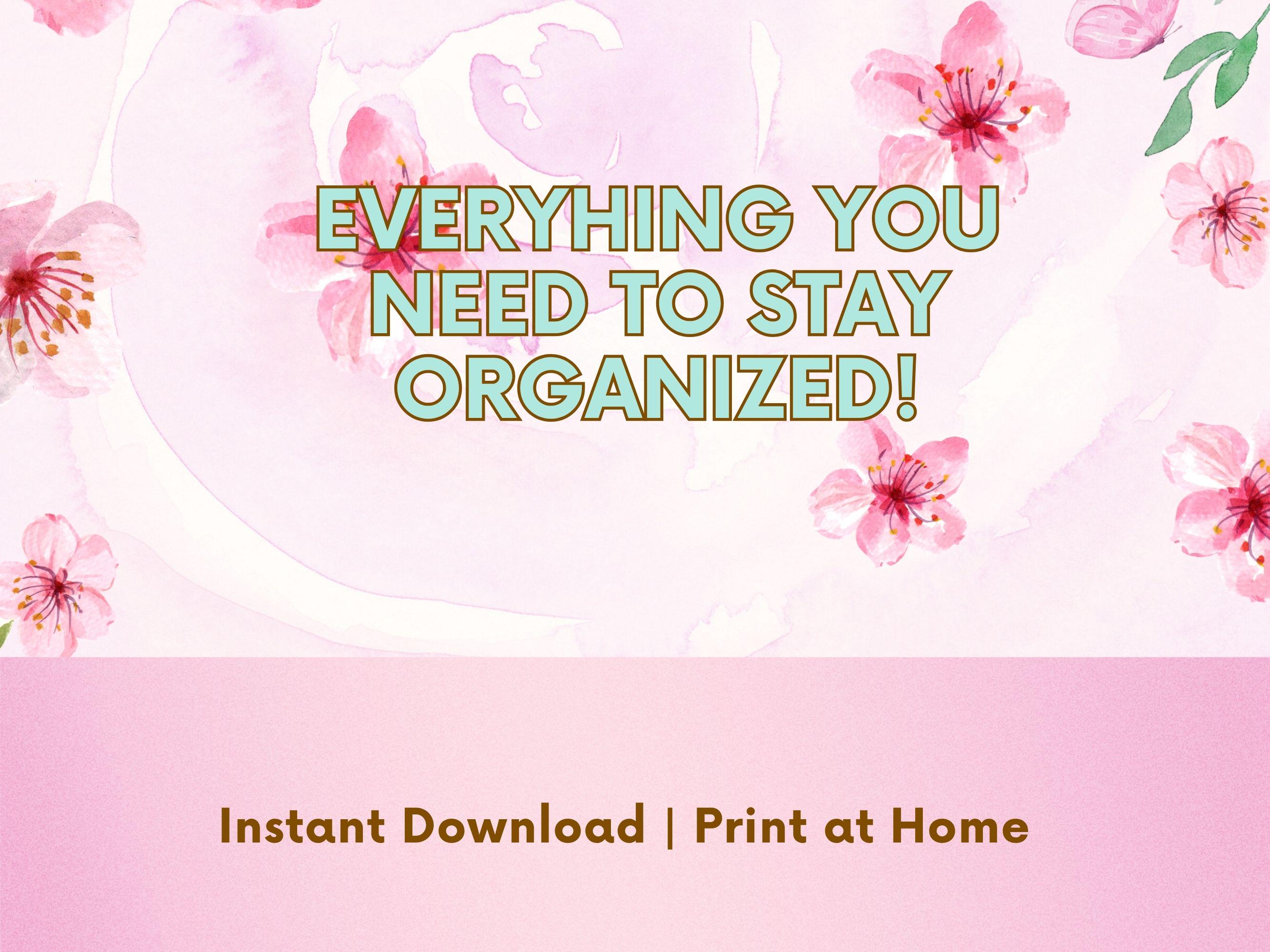 Floral Printable Planner Bundle | Printable to Do List | Daily Weekly ...