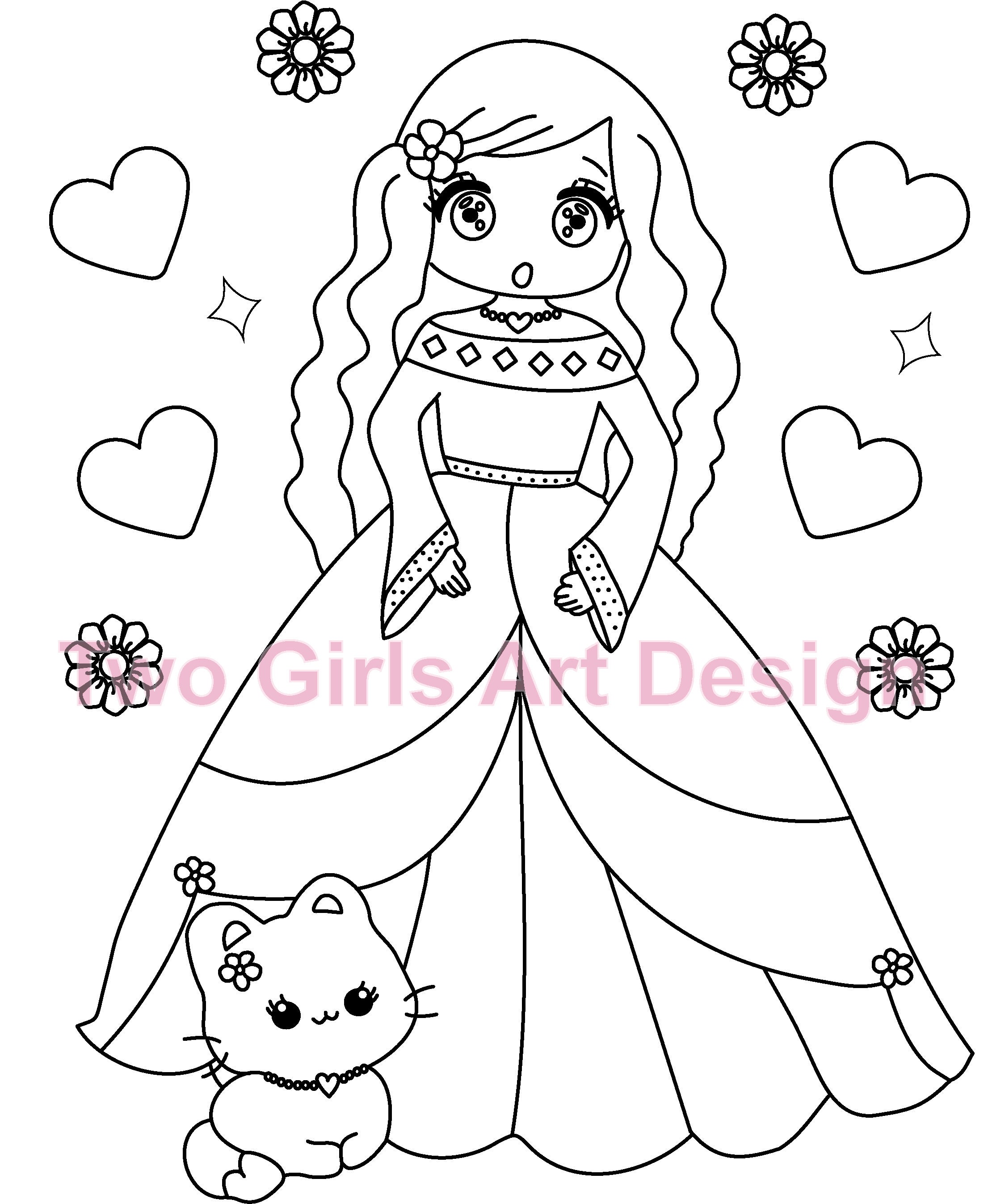Cute Princesses, Coloring Pages, Printable Coloring Pages for Kids ...