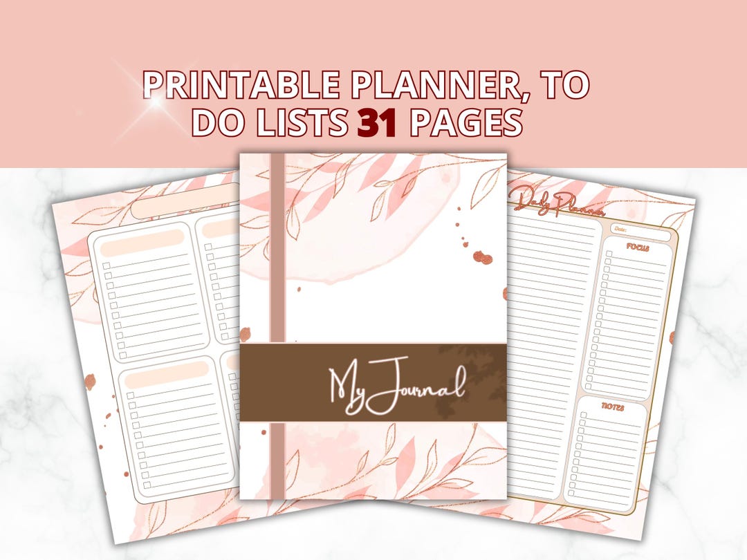 Minimalist Printable Planner Bundle | Printable to Do List | Daily ...
