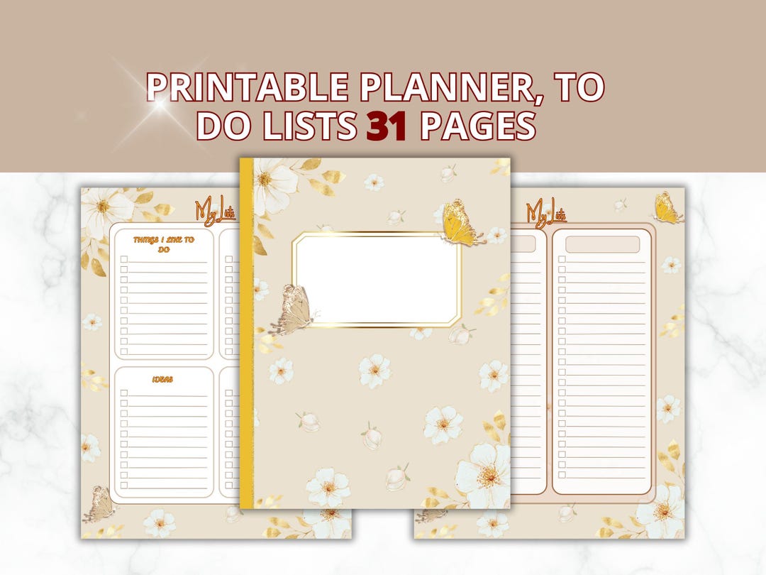 Floral Printable Planner Bundle | Printable to Do List | Daily Weekly ...