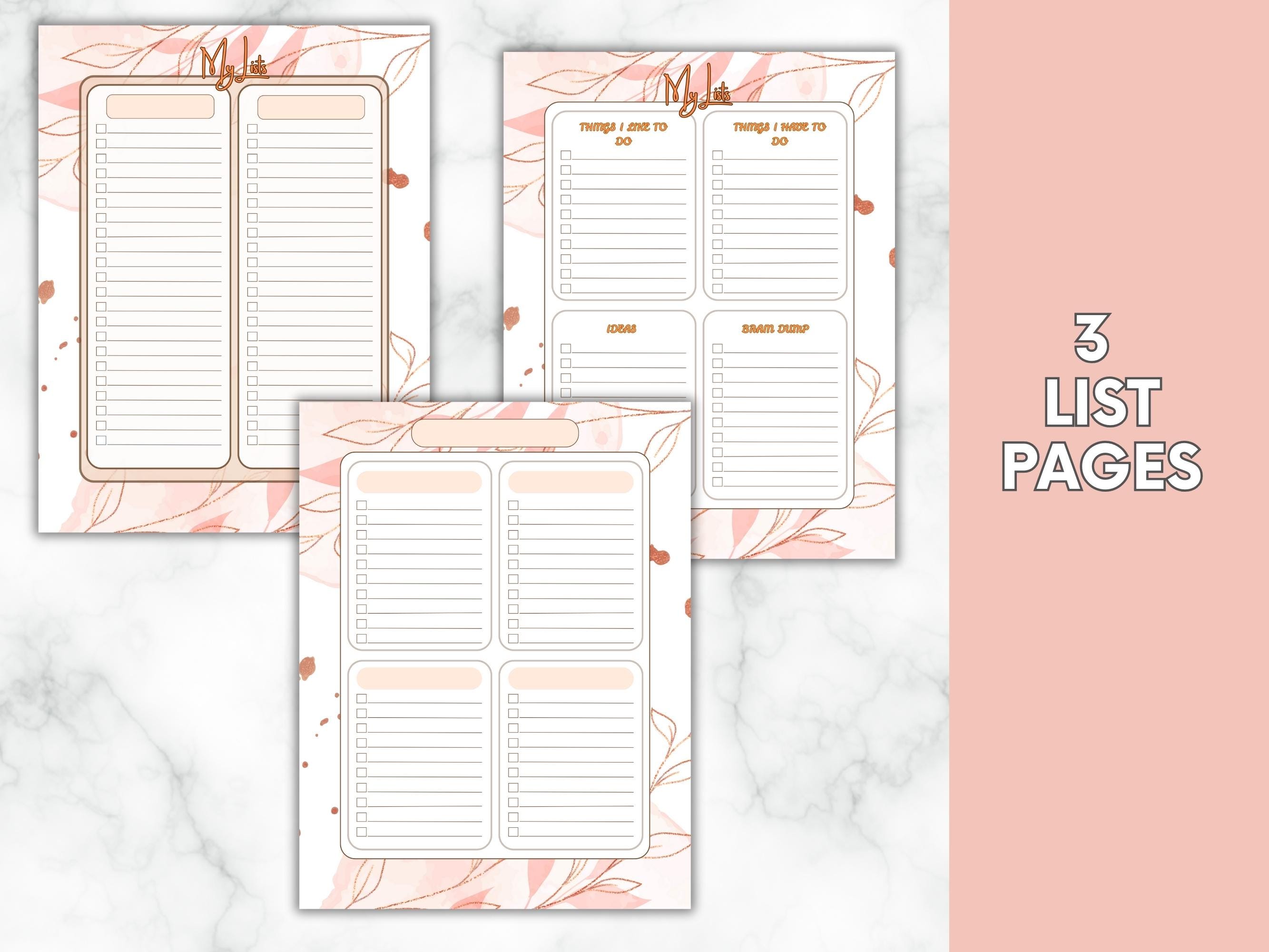 Minimalist Printable Planner Bundle | Printable to Do List | Daily ...