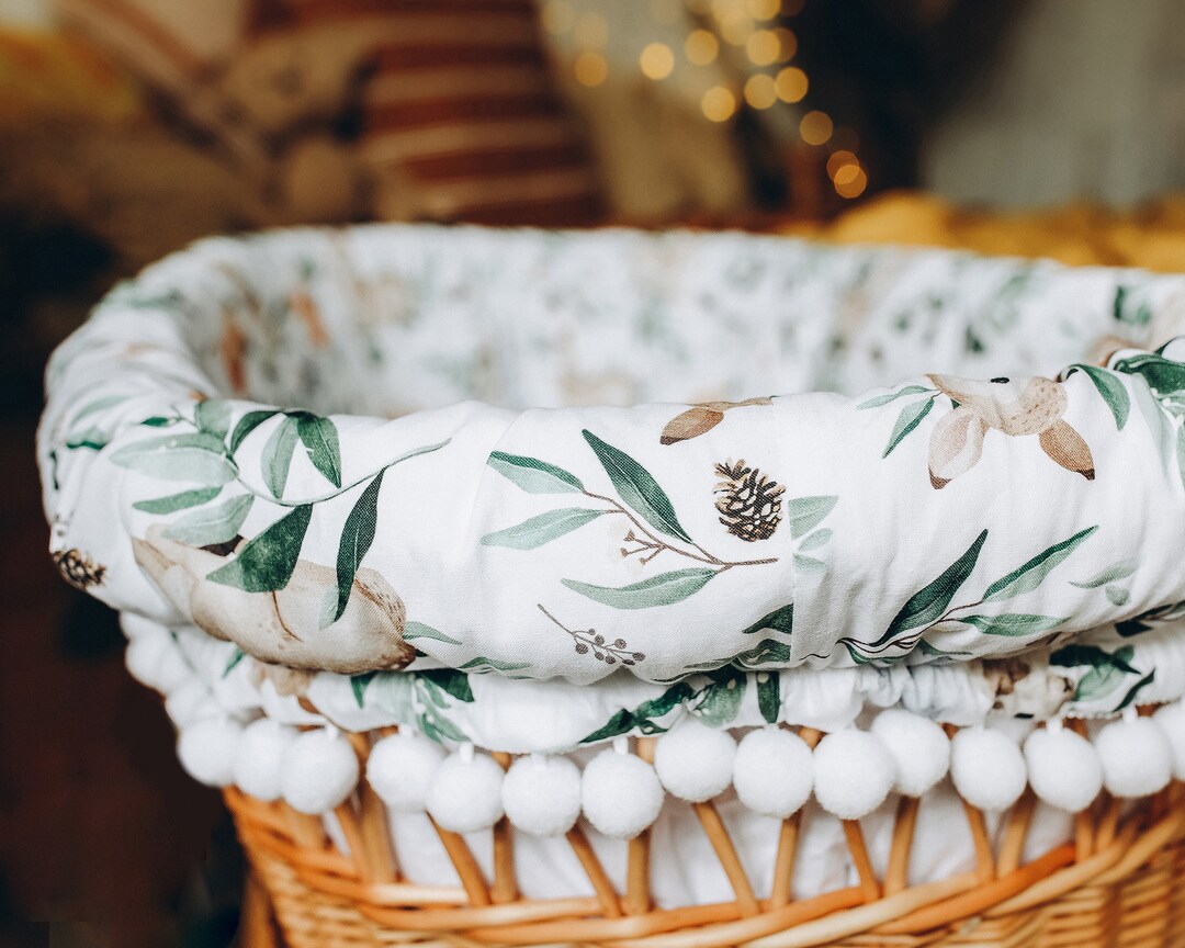 Moses Basket Bedding Textile Forest Animals, Moses Basket Liner ...