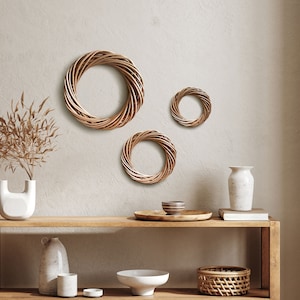 Wicker wreath for decor and craft / Willow wreath base / Handmade Natural Chunky Willow Wreath making form