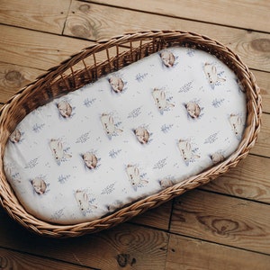 Wickelkorb mit Premium-Folie Waldtiere im Winter, Kinderzimmer personalisierte Fotorequisite, Windel-Baby-Wickelkorb und Wickelauflage