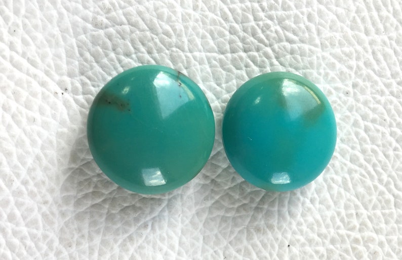 ARIZONA TURQUOISE 27.15 Carat Natural Arizona Turquoise Sky Cloud Arizona Cabochon Jewelry Loose Gemstone Shape Round Size 16x9MM S85