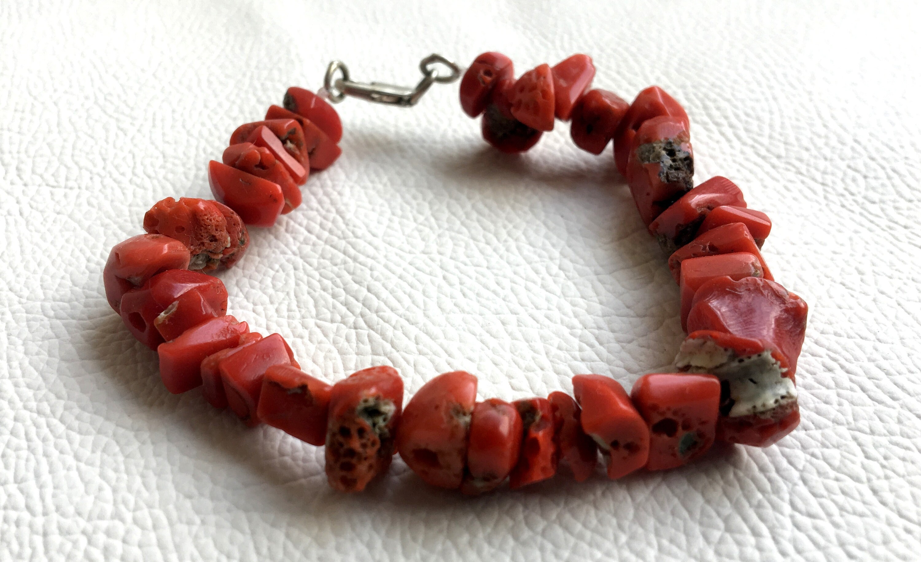 100 Natural italian coral Bracelet Antique BraceletStretch Etsy