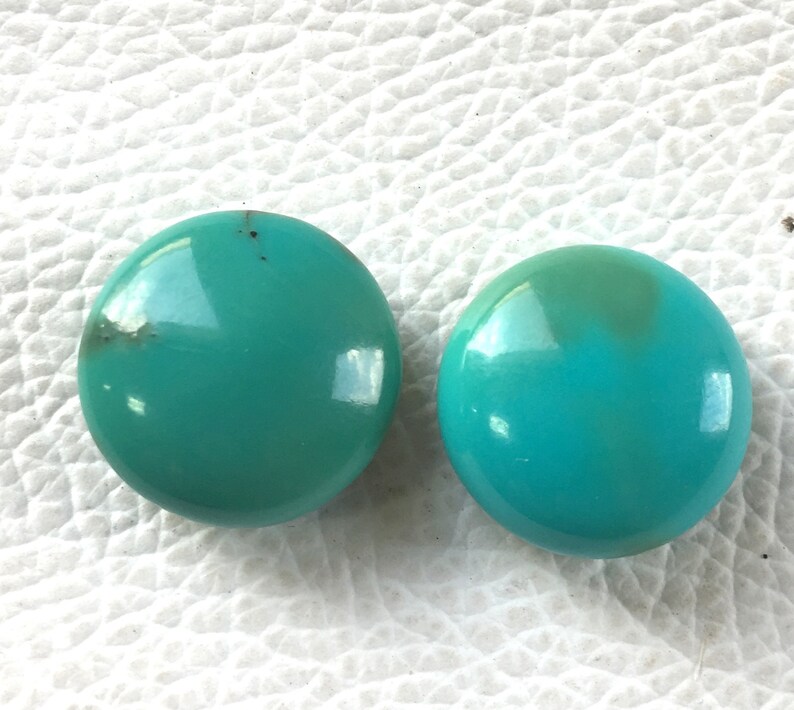 ARIZONA TURQUOISE 27.15 Carat Natural Arizona Turquoise Sky Cloud Arizona Cabochon Jewelry Loose Gemstone Shape Round Size 16x9MM S85