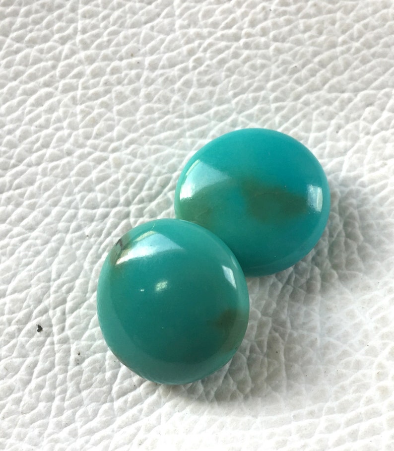 ARIZONA TURQUOISE 27.15 Carat Natural Arizona Turquoise Sky Cloud Arizona Cabochon Jewelry Loose Gemstone Shape Round Size 16x9MM S85