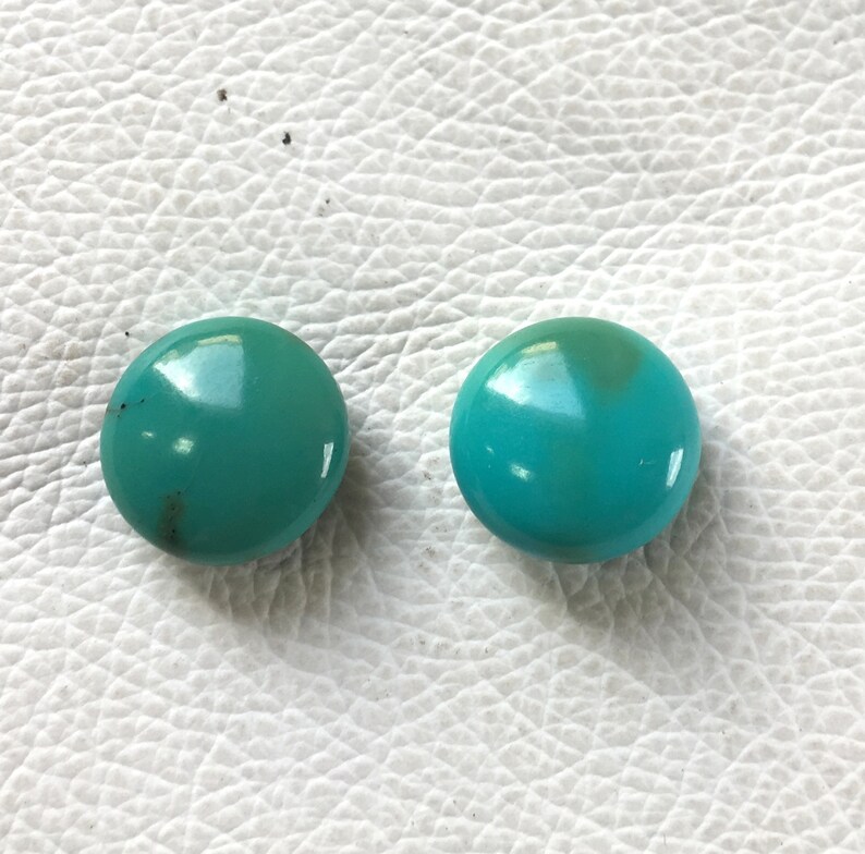 ARIZONA TURQUOISE 27.15 Carat Natural Arizona Turquoise Sky Cloud Arizona Cabochon Jewelry Loose Gemstone Shape Round Size 16x9MM S85