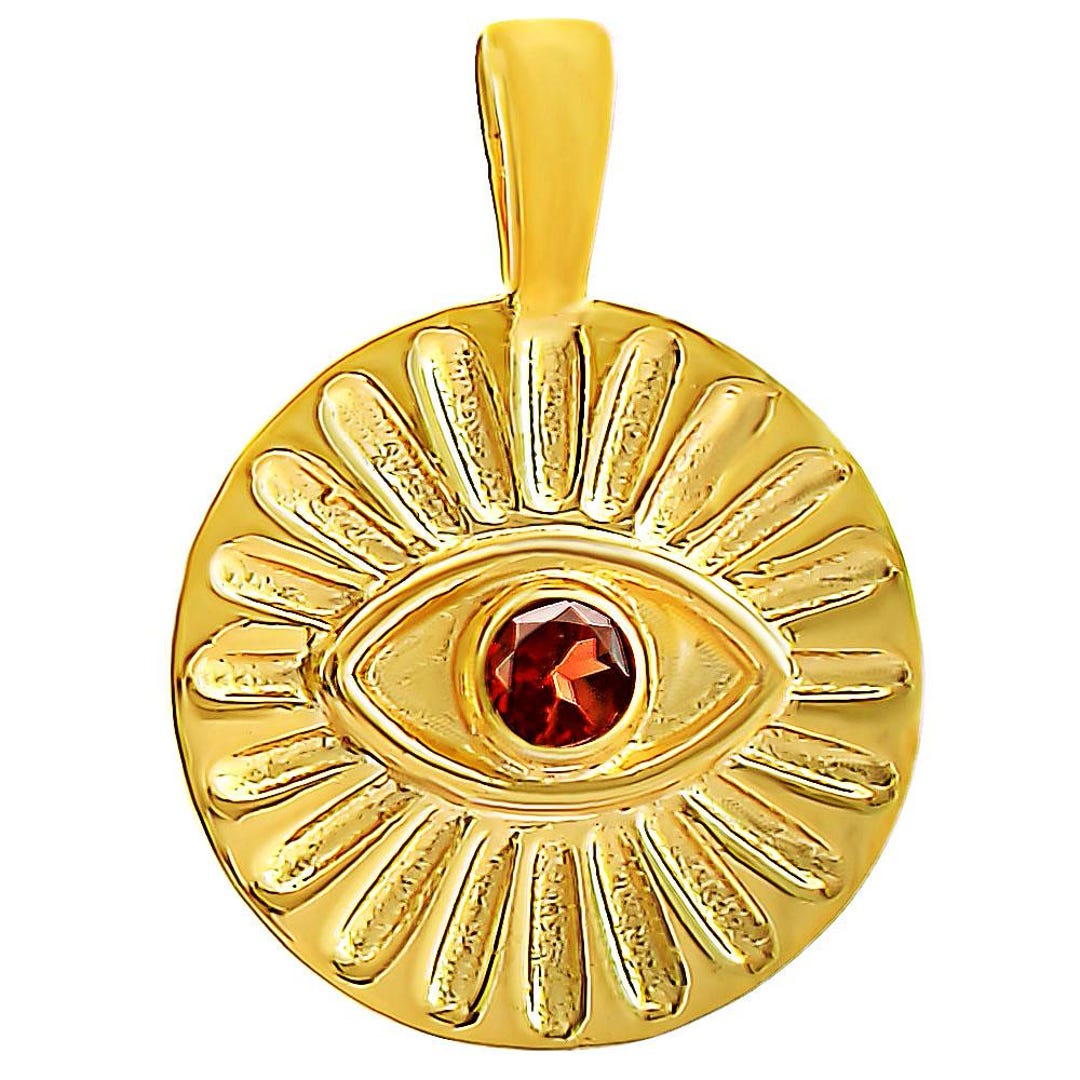 Evil Eye Protection Pendant 18K Gold Plated Eye Pendant Necklace — free download