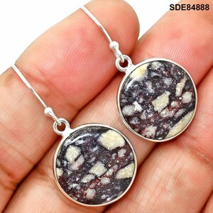 Indische Decke Jaspis Sterling Silber Ohrringe: Handgemachte Schmuck