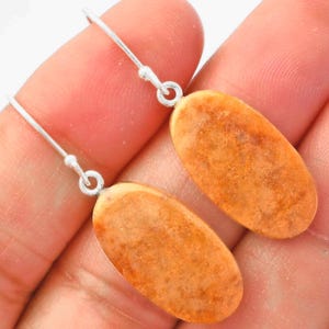 Red Moss Agate Sterling Silver Earrings: Boho Dangle Gemstone Jewelry