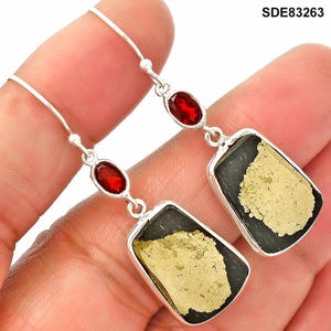 Apache Gold Sterling Silver Dangle Earrings: Gemstone Jewelry