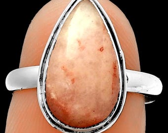 Anillo de escolecita de plata de ley, joyería de sanación angelical, anillo de meditación espiritual