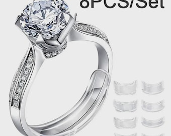 Ring Size Adjuster for Loose Rings (8PCS Set) Invisible Resizer | Tightener for Women, Men