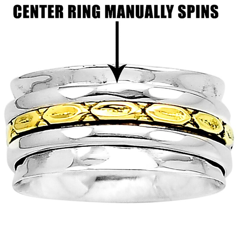 Meditation ring-Spinner ring-Sterling silver spinner ring-Sterling silver ring-Worry ring-Anxiety ring-Fidget ring-Silver spinner ring 1036